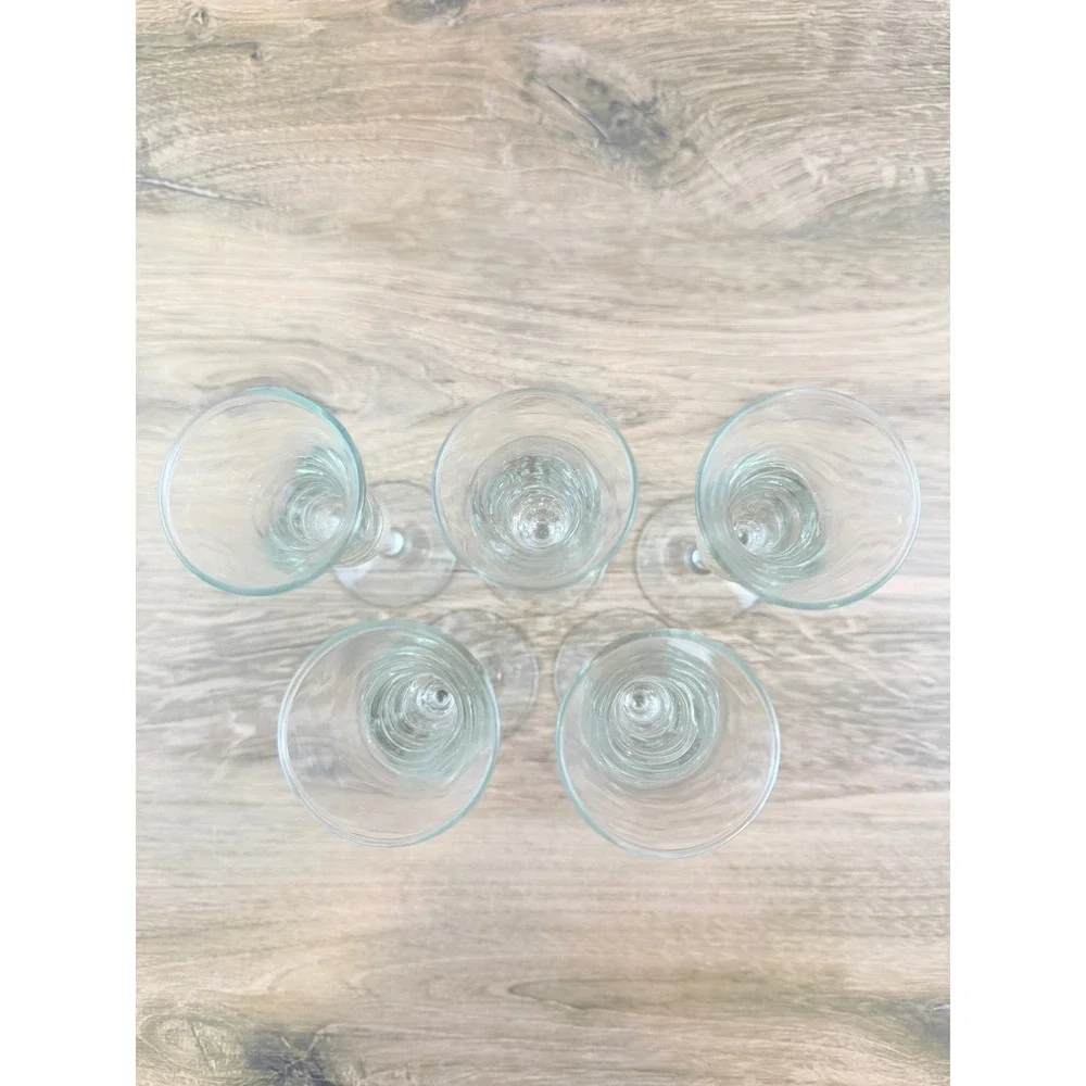 VTG Set of 5 Holmegaard Apertif Cordial Clear Glasses Tulip Stem 6in